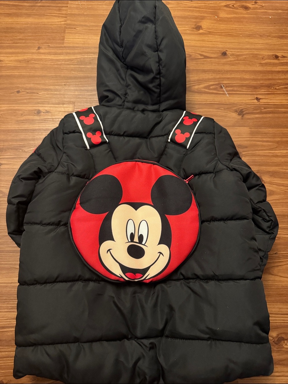BRAND NEW boy youth disney Mickey Mouse mickey mouse backpack puffer jacket 4T